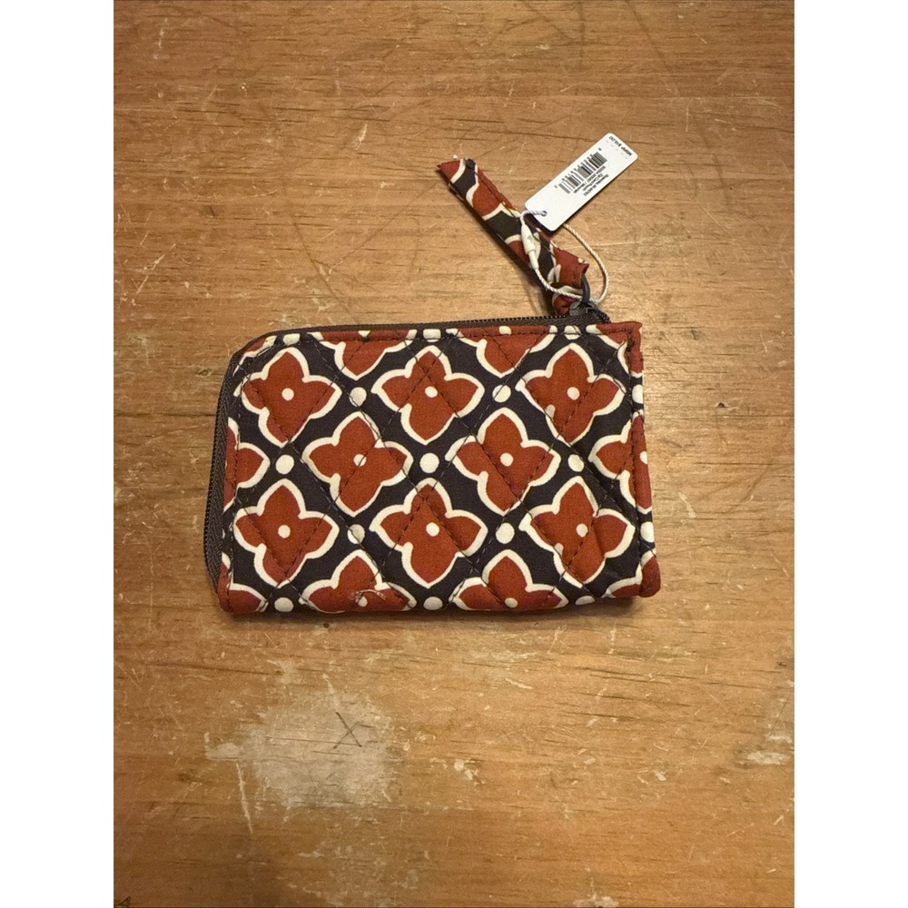 Vera Bradley Black Floral Credit Card & ID Case Wallet NWT